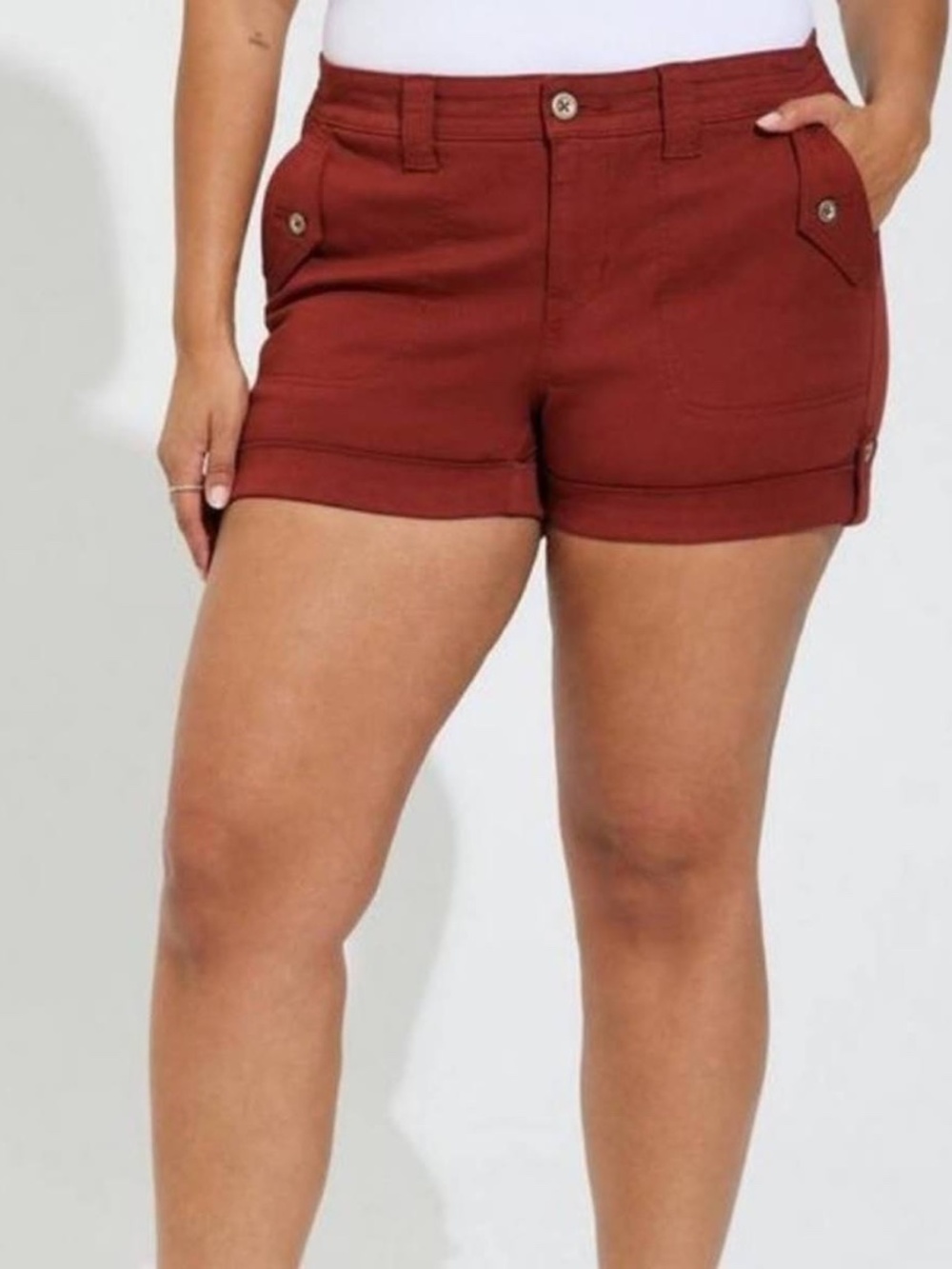 Torrid Fire Brick Military Short NWT Size 16